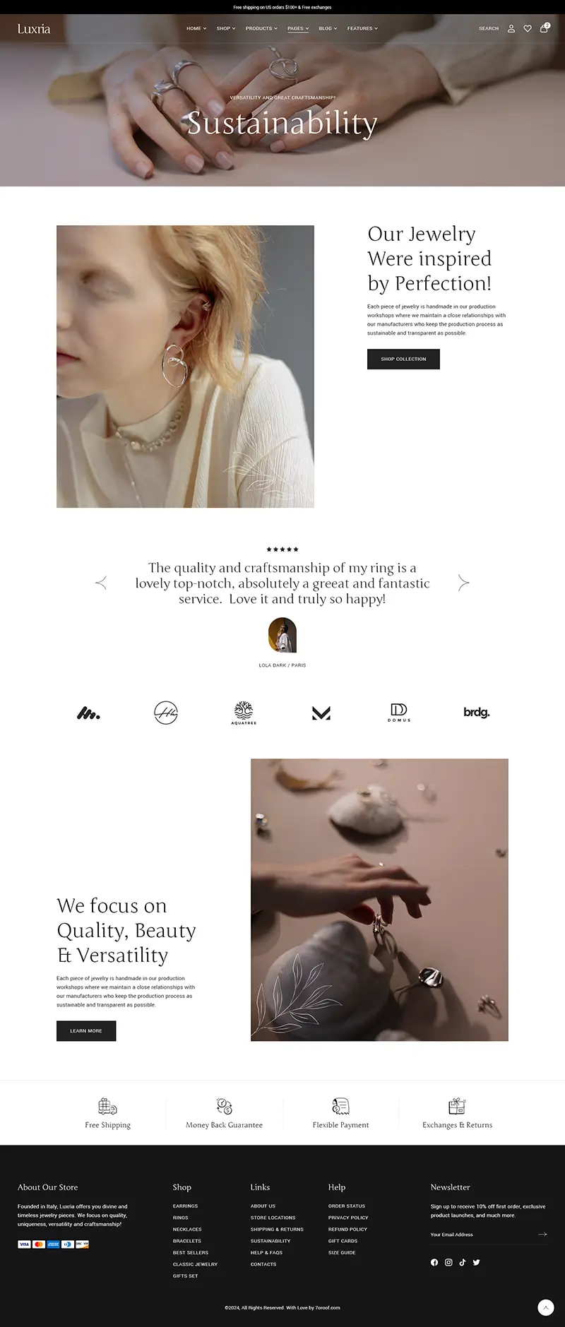 Luxria WordPress Theme