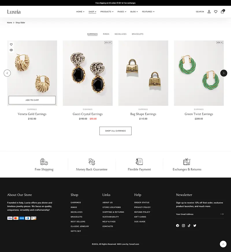 Luxria WordPress Theme